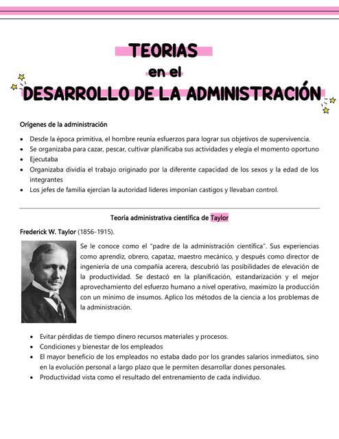 Teorias en el desarollo de la admnistración | YUDOC.ORG | uDocz