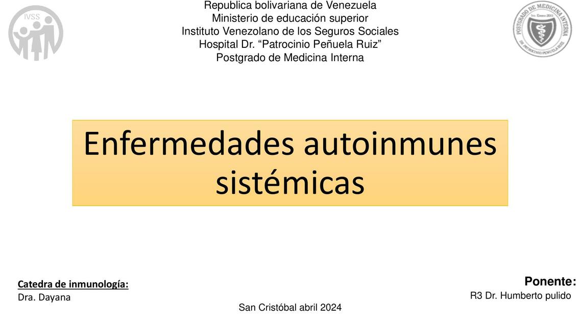 Enfermedades autoinmunes sistémicas