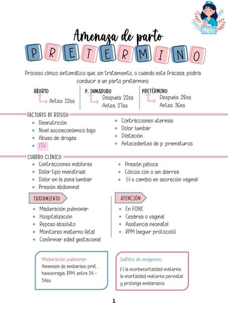 Amenaza de embarazo pretérmino