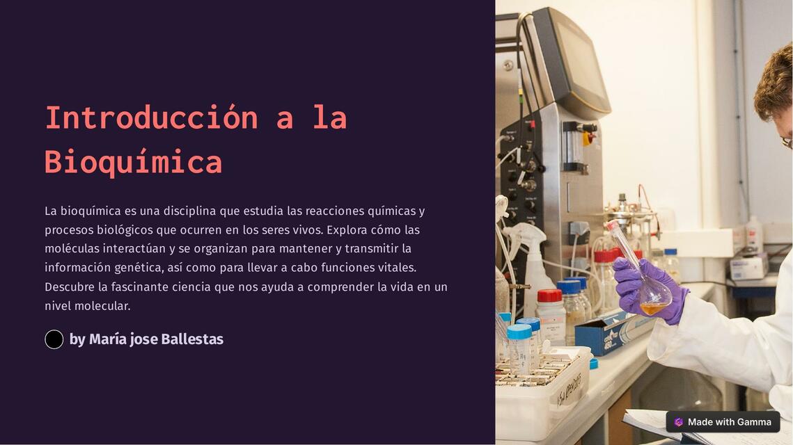 Introduccion a la Bioquimica