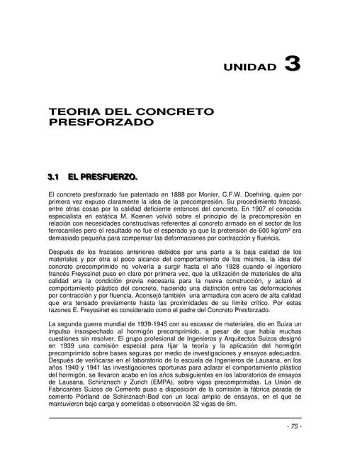 Teoría del Concreto Preforzado