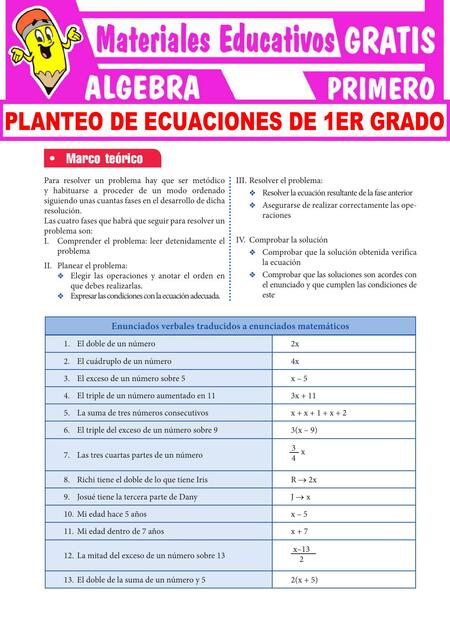 Planteo de Ecuaciones