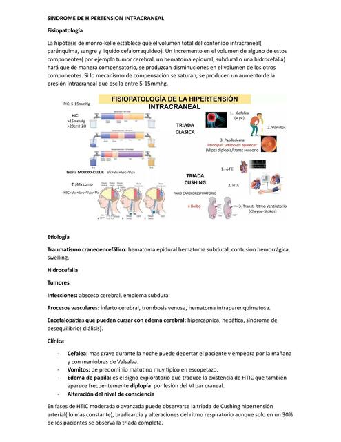 Síndrome de Hipertensión Intracraneal 