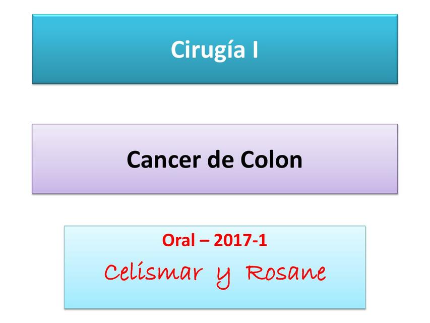 Cancer de Colon