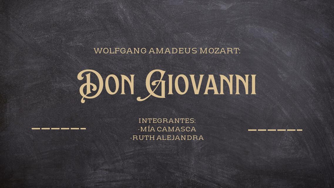 Matriz Don Giovanni