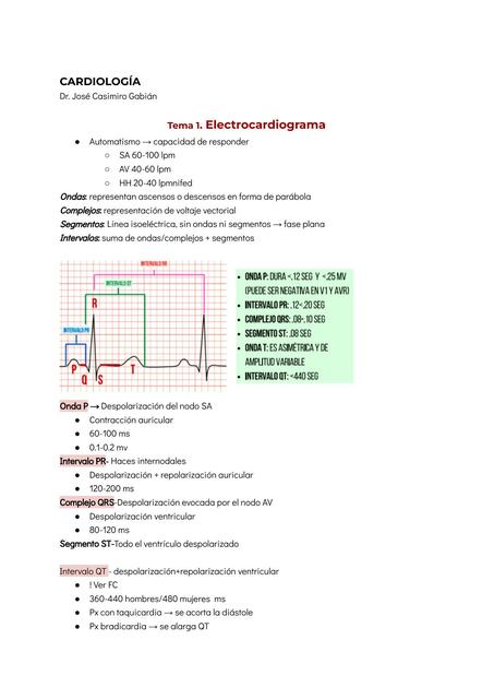 CARDIOLOGÍA TEORÍA