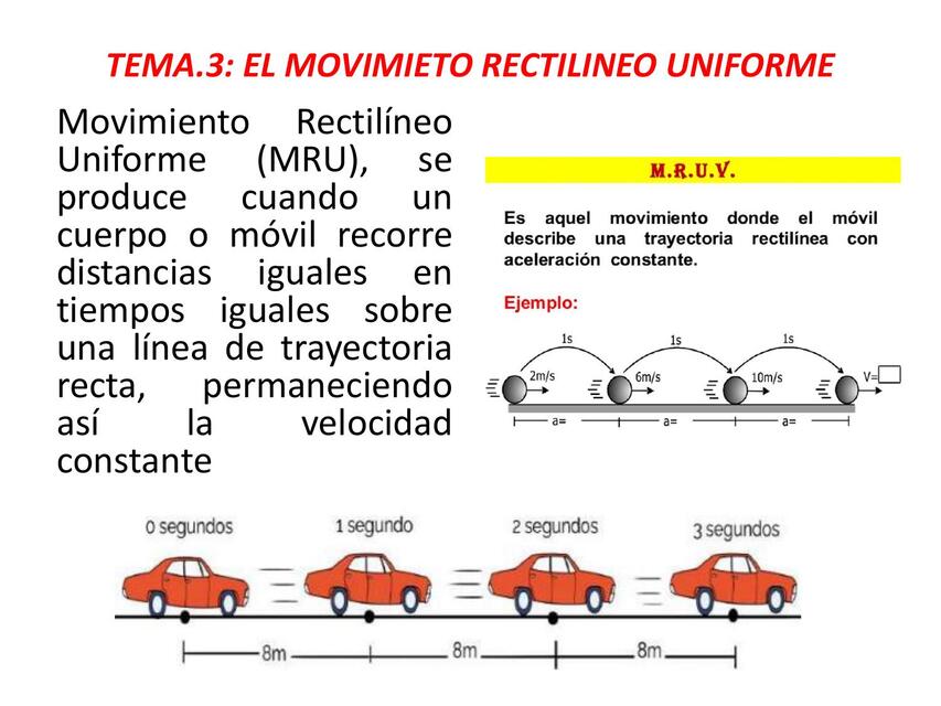 Movimiento rectilineo uniforme   