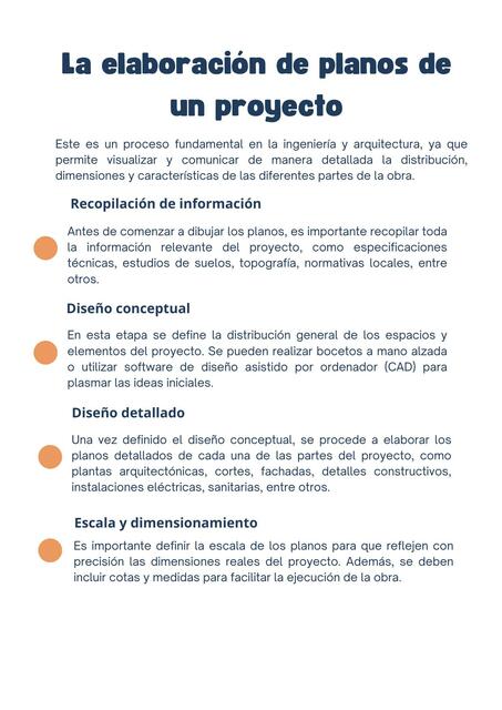 La elaboración de planos de un proyecto 1