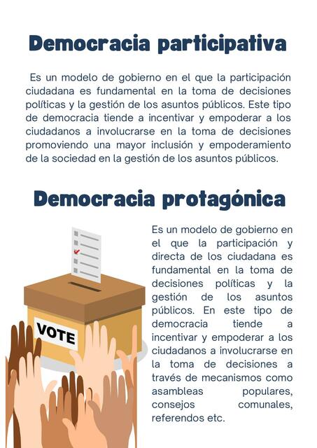 Democracia participativa y protagónica