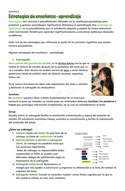 Semana 6 Estrategias de enseñanza-aprendizaje