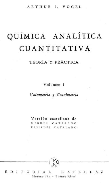 Química analítica cuantitativa