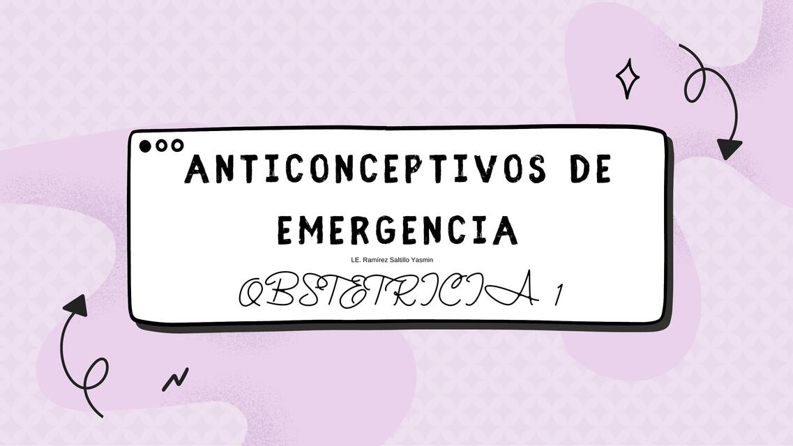 Anticonceptivos de emergencia