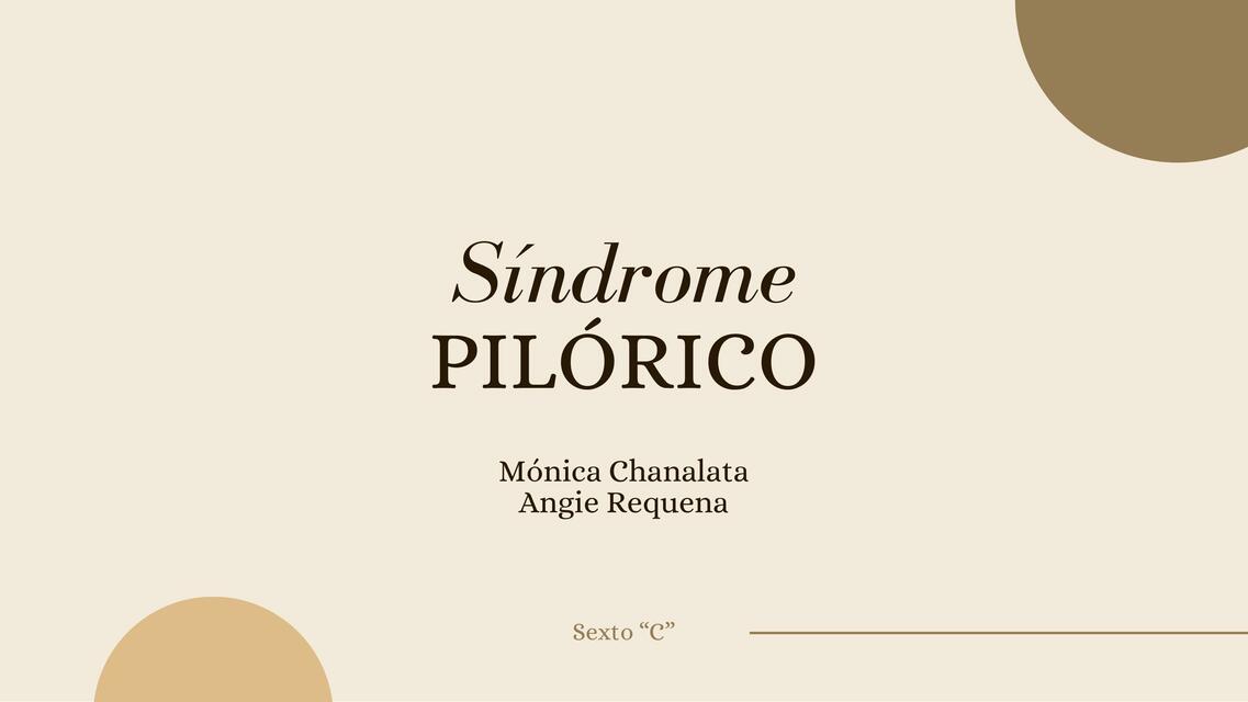 Síndrome Pilórico