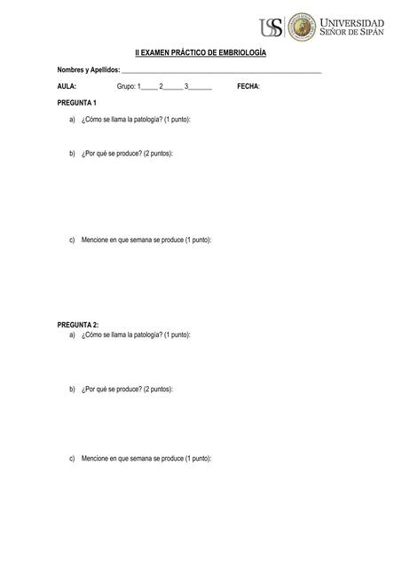 Examen práctico de embriología 