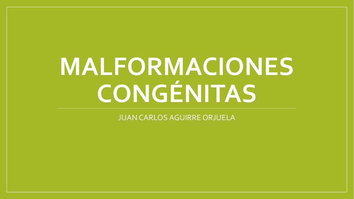 Malformaciones congenitas