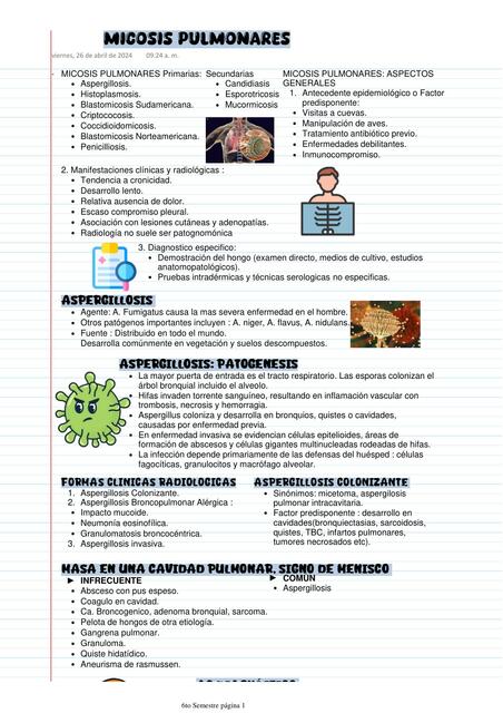 Micosis pulmonares