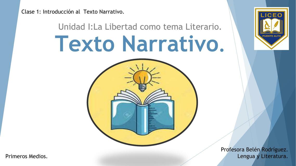 Clase 1 Introducción al texto Narrativo