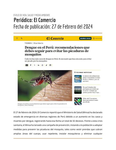 Dengue en el Perú 