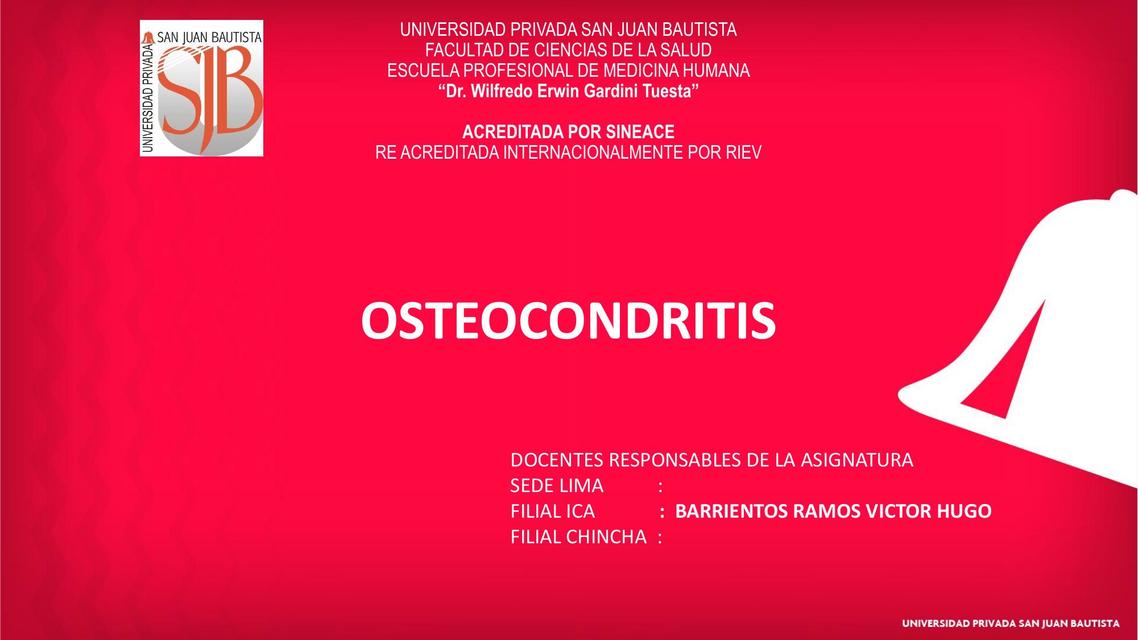 10 OSTEOCONDRITIS ORTOPEDIA Y TRAUMATOLOGIA RESUMEN