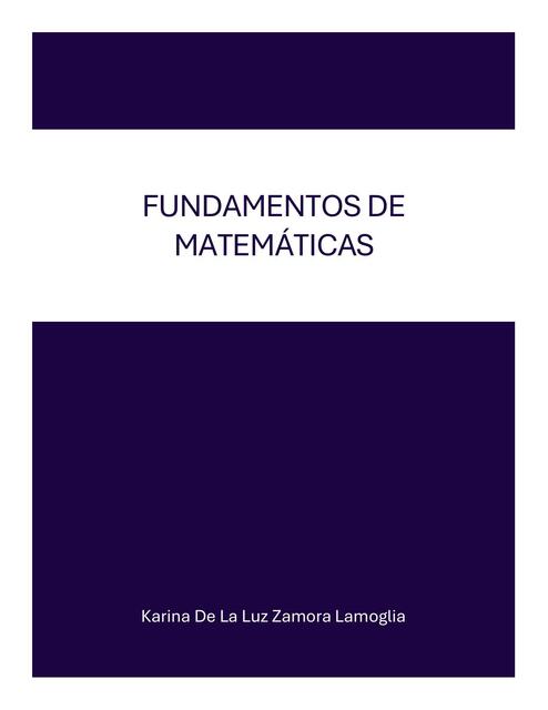 FUNDAMENTOS DE MATEMÁTICAS