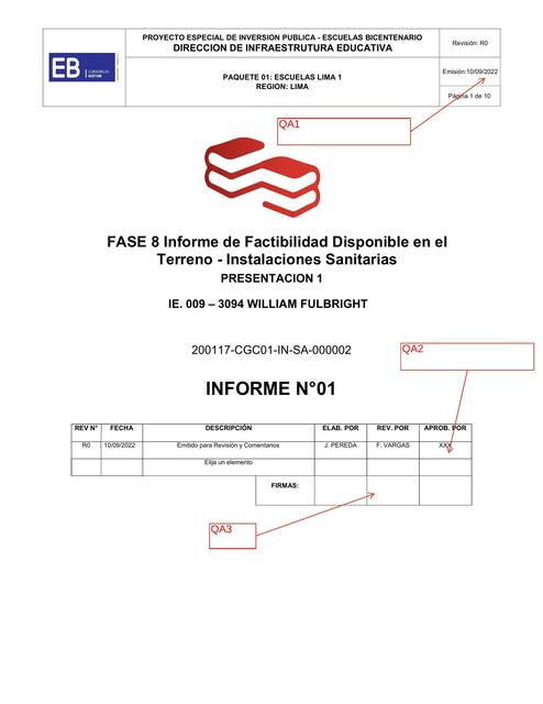 Terreno - Instalaciones Sanitarias