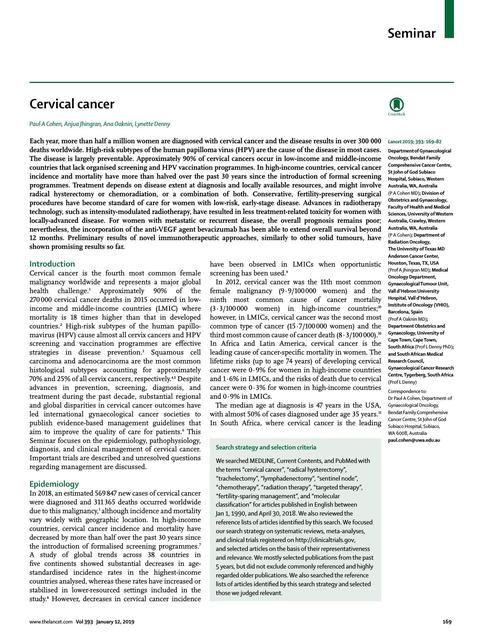 cáncer de cervix