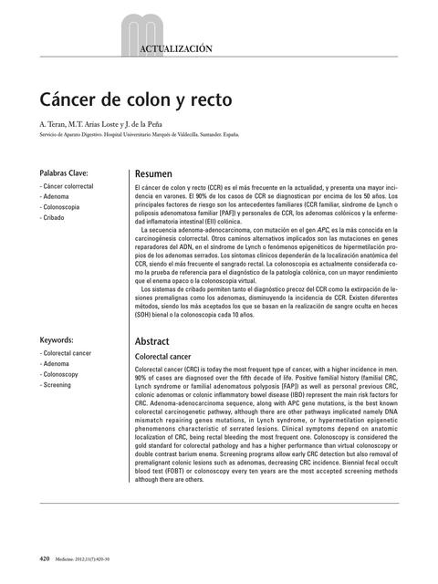 cancer colon y recto