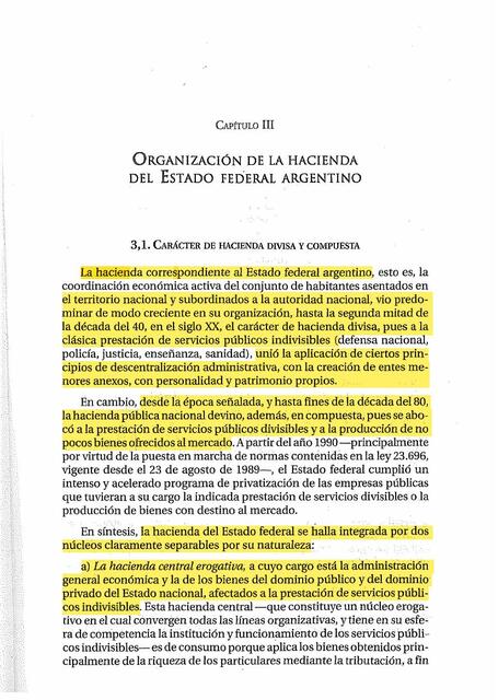 Organización de la Hacienda del Estado Federal Argentino 