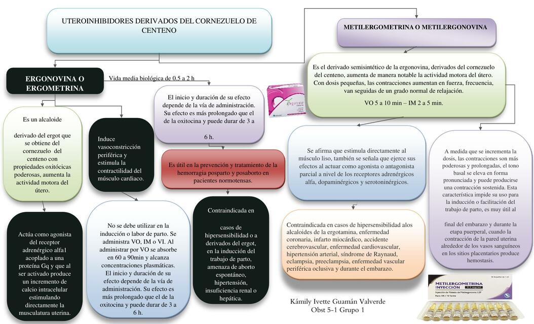 Uteroinhibidores Derivados del Cornezuelo de Centeno 