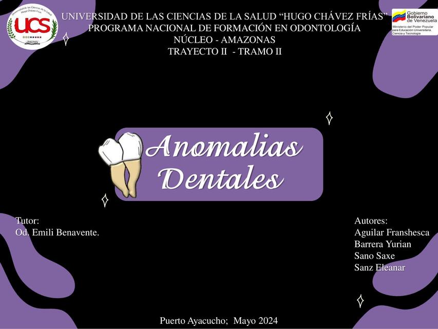 Anomalias dentarias   