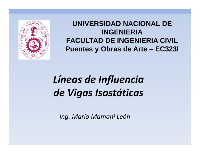 Lineas De Influencia Vigas Isostaticas