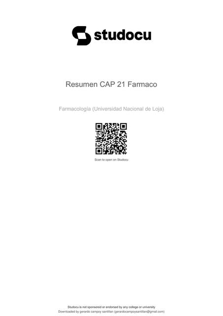 resumen cap 21 farmaco