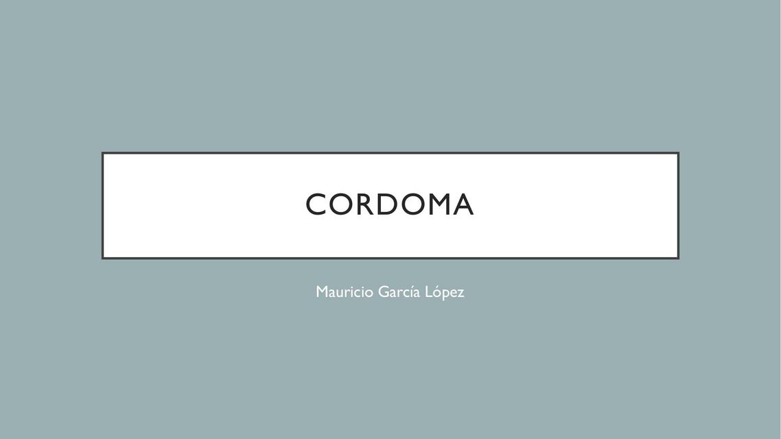 Cordoma