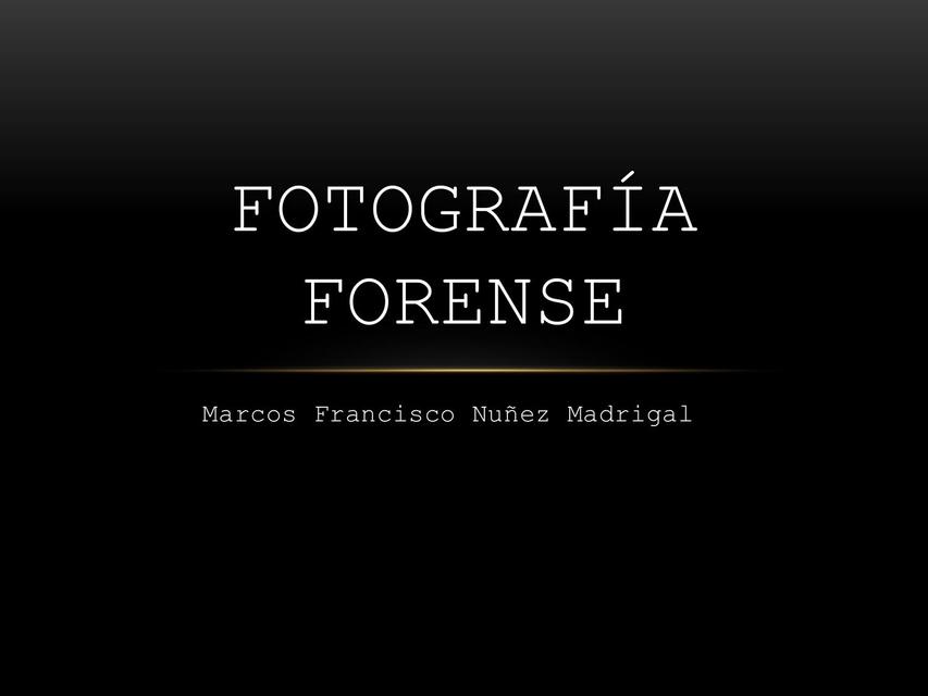 la fotografía forense