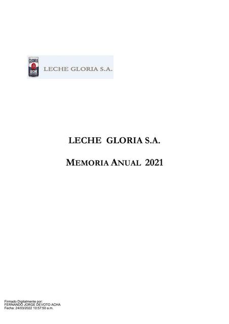 Memoria Leche Gloria