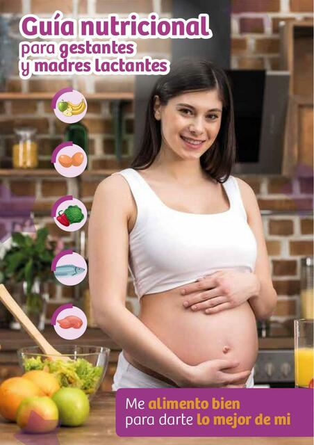 guia nutricional embarazadas y madres en lactancia