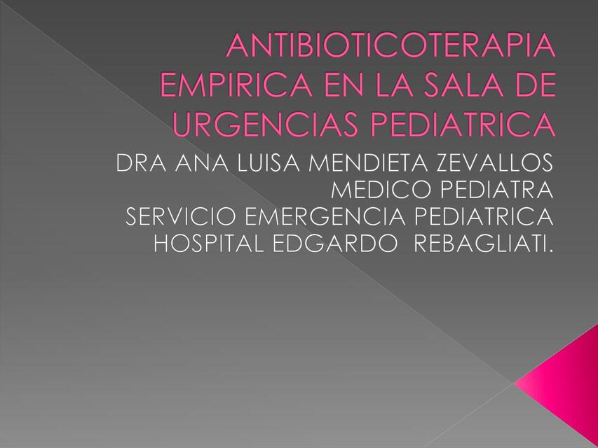 8 ANTIBIOTICOTERAPIA EMPIRICA EN SALAS DE URGENCIA