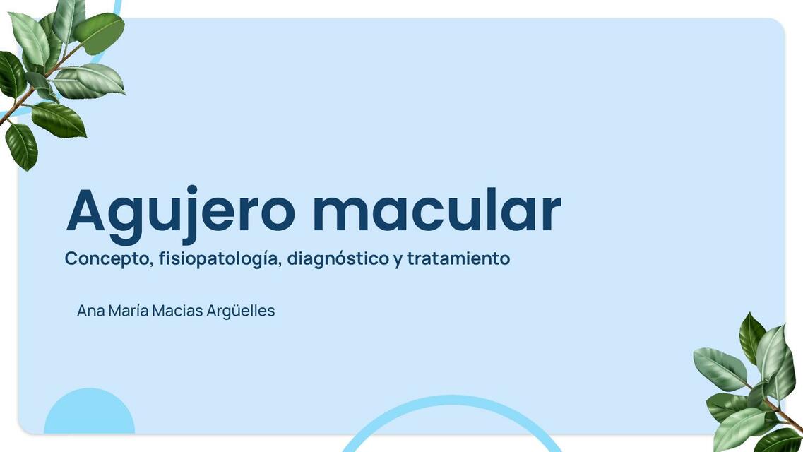 Agujero macular