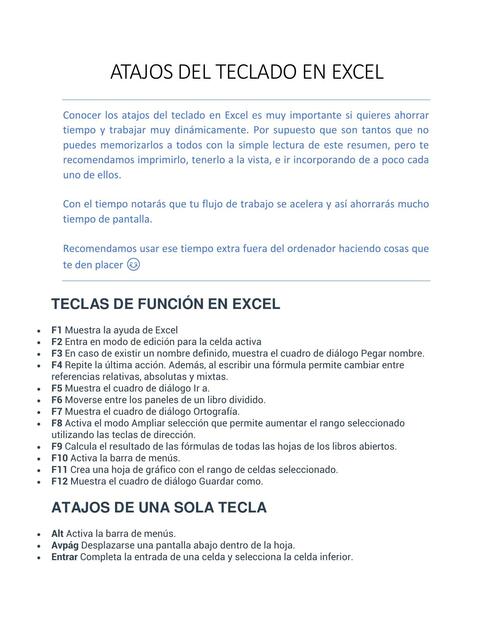 4 1 Atajos del Teclado en Excel pdf