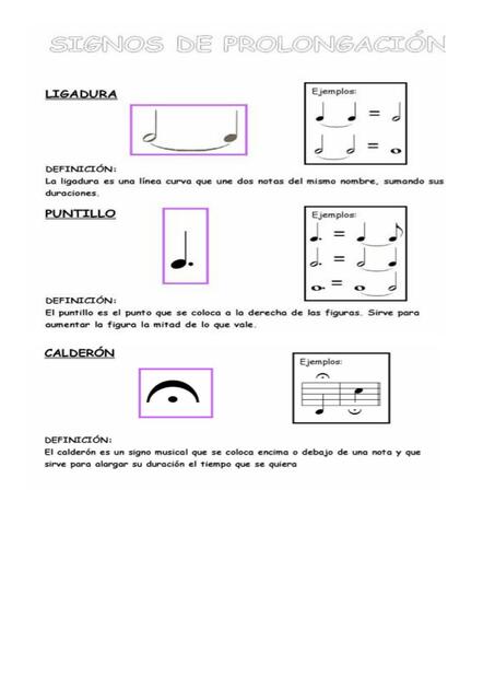 Signos de prolongación