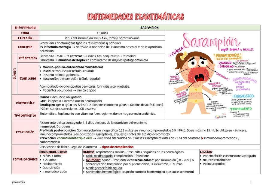 Enfermedades Exantemáticas