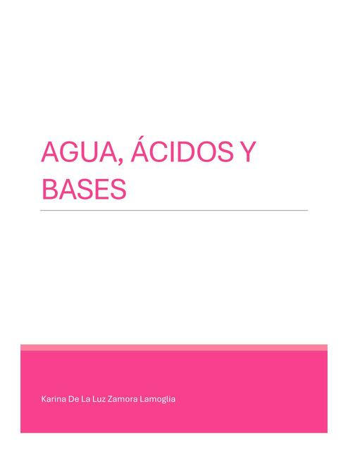 AGUA ÁCIDOS Y BASES