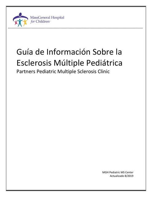 Guía de información sobre la esclerosis múltiple pediátrica