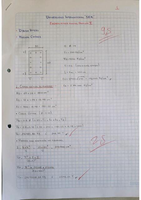 Examen parcial diseño de hormigón armado 