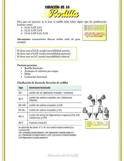 LUXACIÓN DE RODILLA