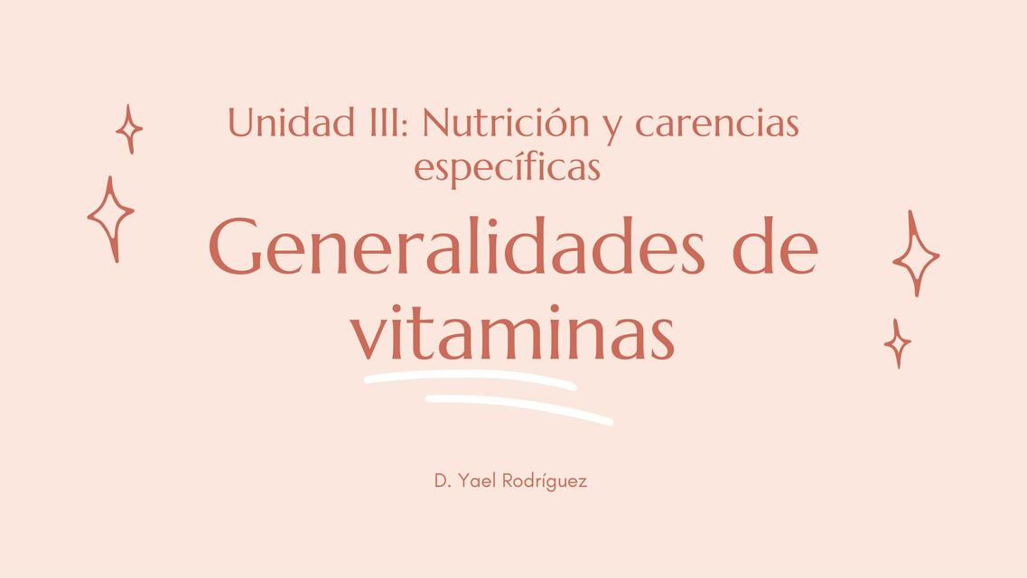 1 Generalidades de vitaminas