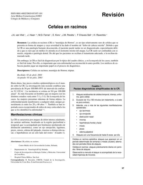 Cefalea en racimos