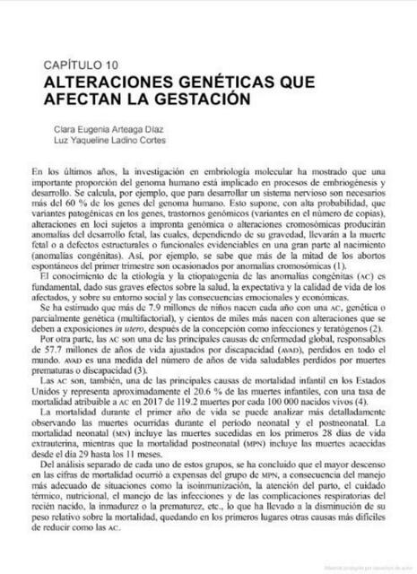 Alteraciones Genéticas que Afectan la Gestación 