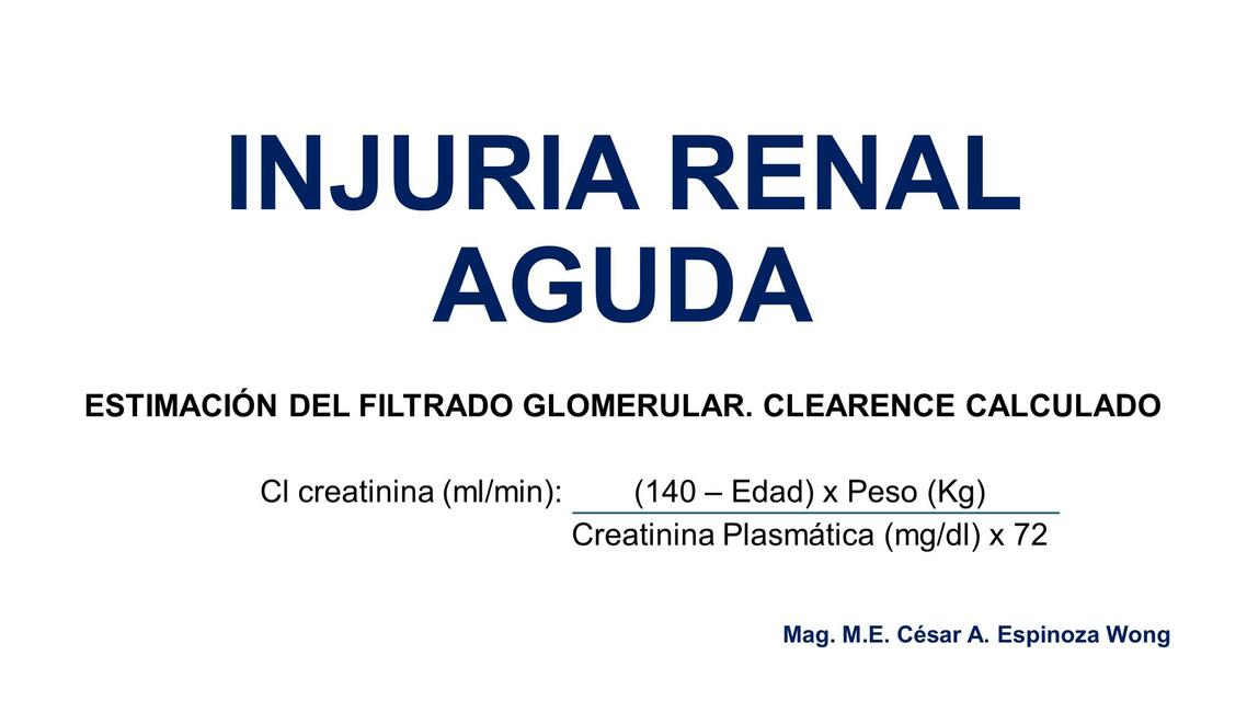 Injuria Renal Aguda 