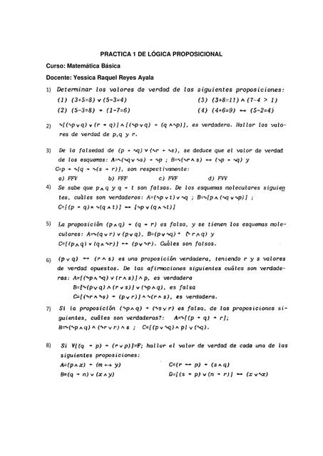 PRACTICA 1 DE LÓGICA PROPOSICIONAL